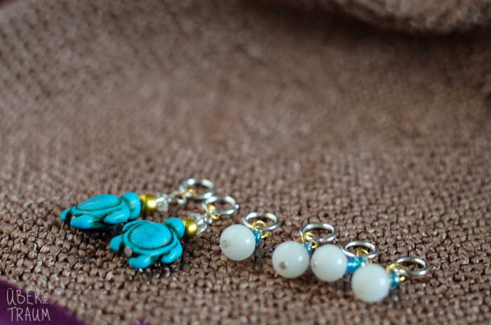 Turquoise Sea Turtles with Eggs Stitch Markers