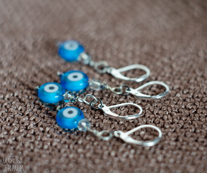 Large Blue Evil Eye Crochet Stitch Markers