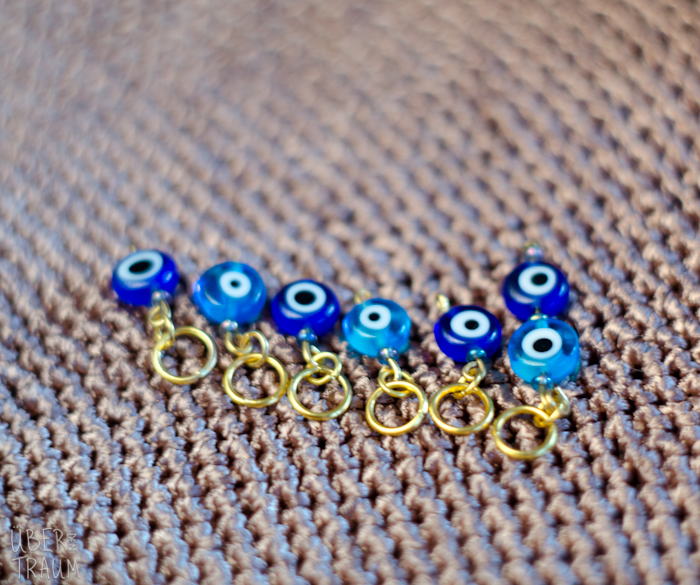 Small Evil Eye Stitch Markers - set of 6