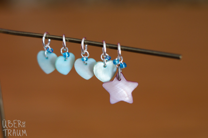 Star & Hearts Stitch Markers - set of 5