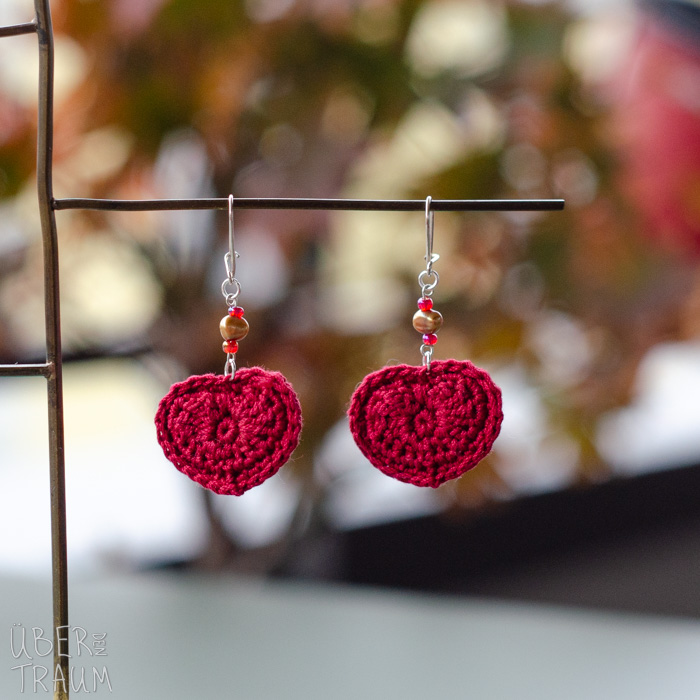 Red Silver Heart Earrings | LOVE2HAVE in the UK!